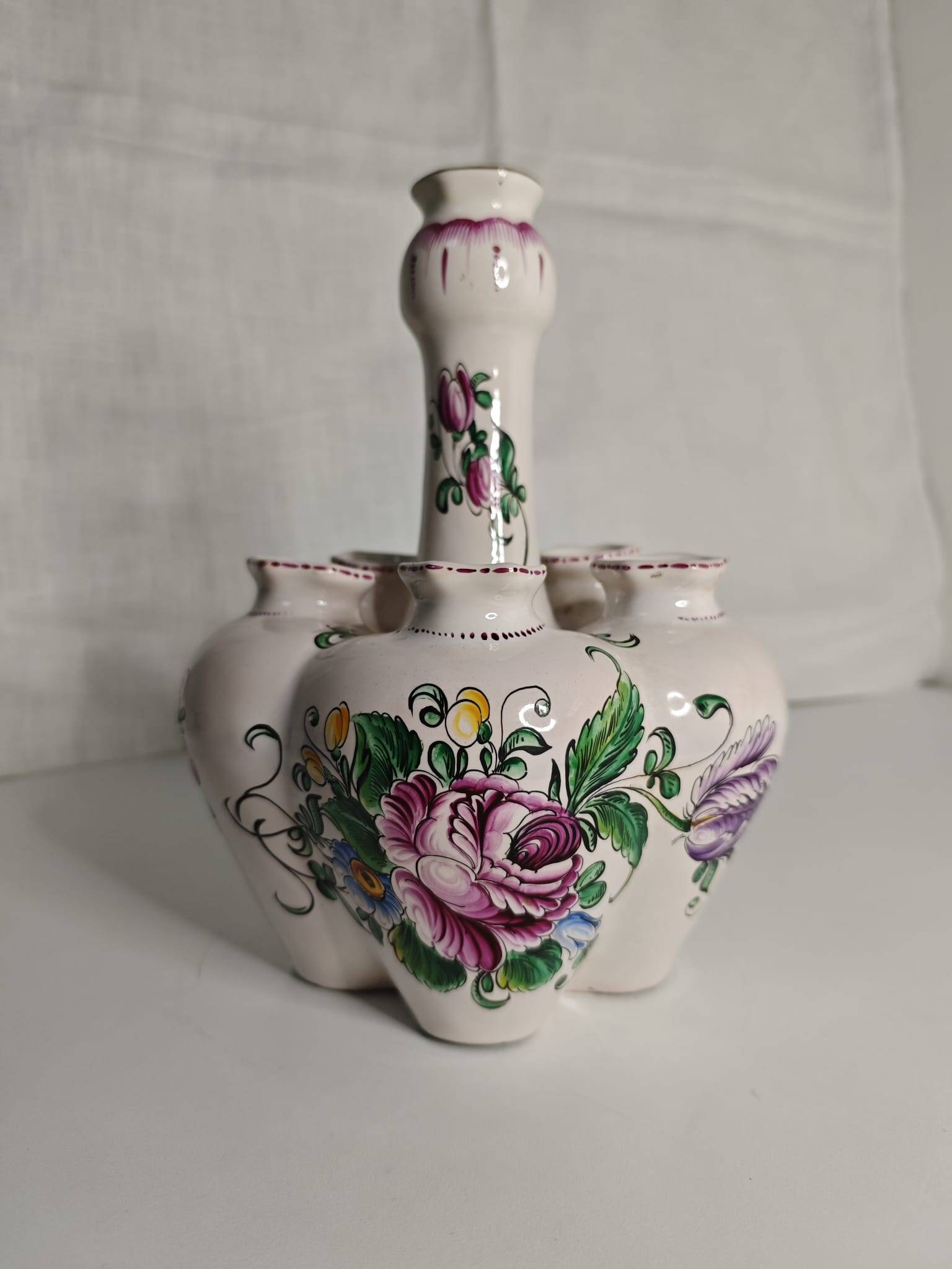 Tulip vase for 6 flowers - Lunéville decoration