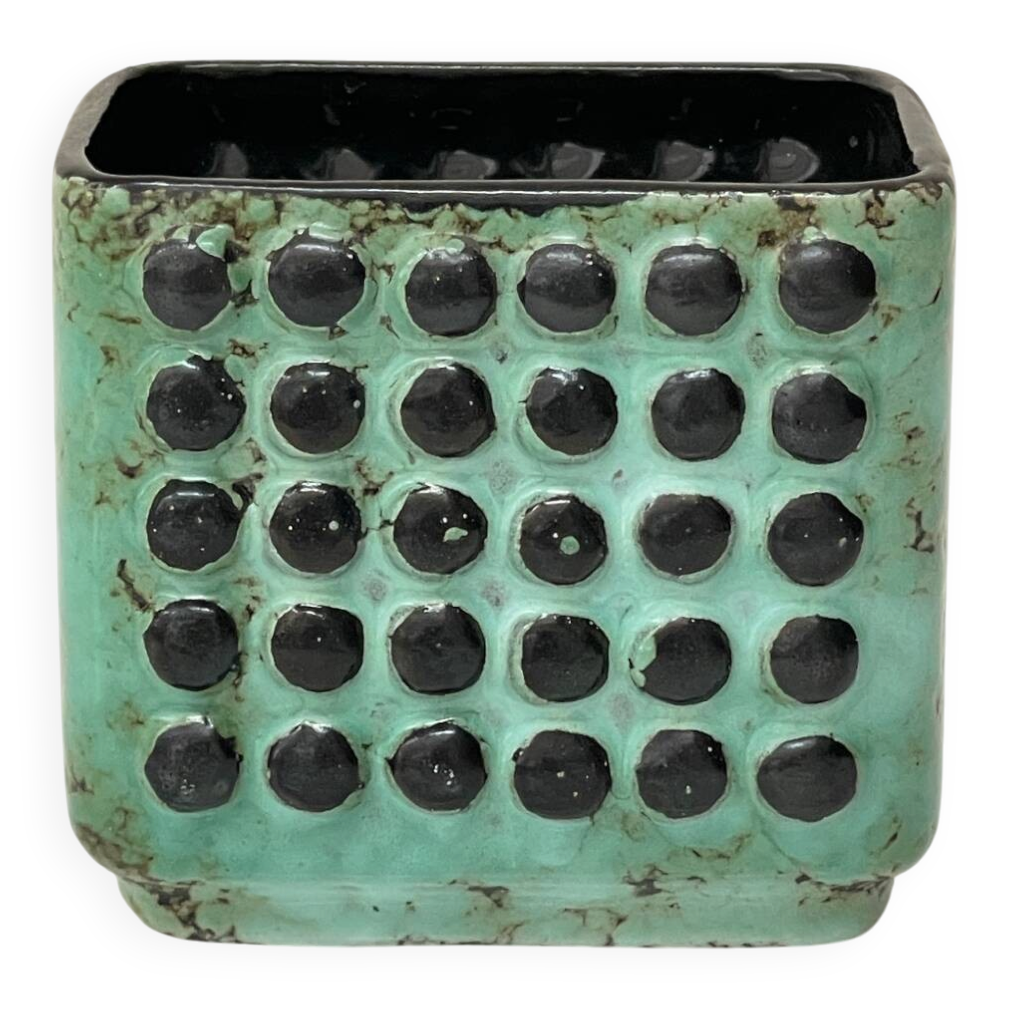 Small brutalist plant pot West Germany 1970s