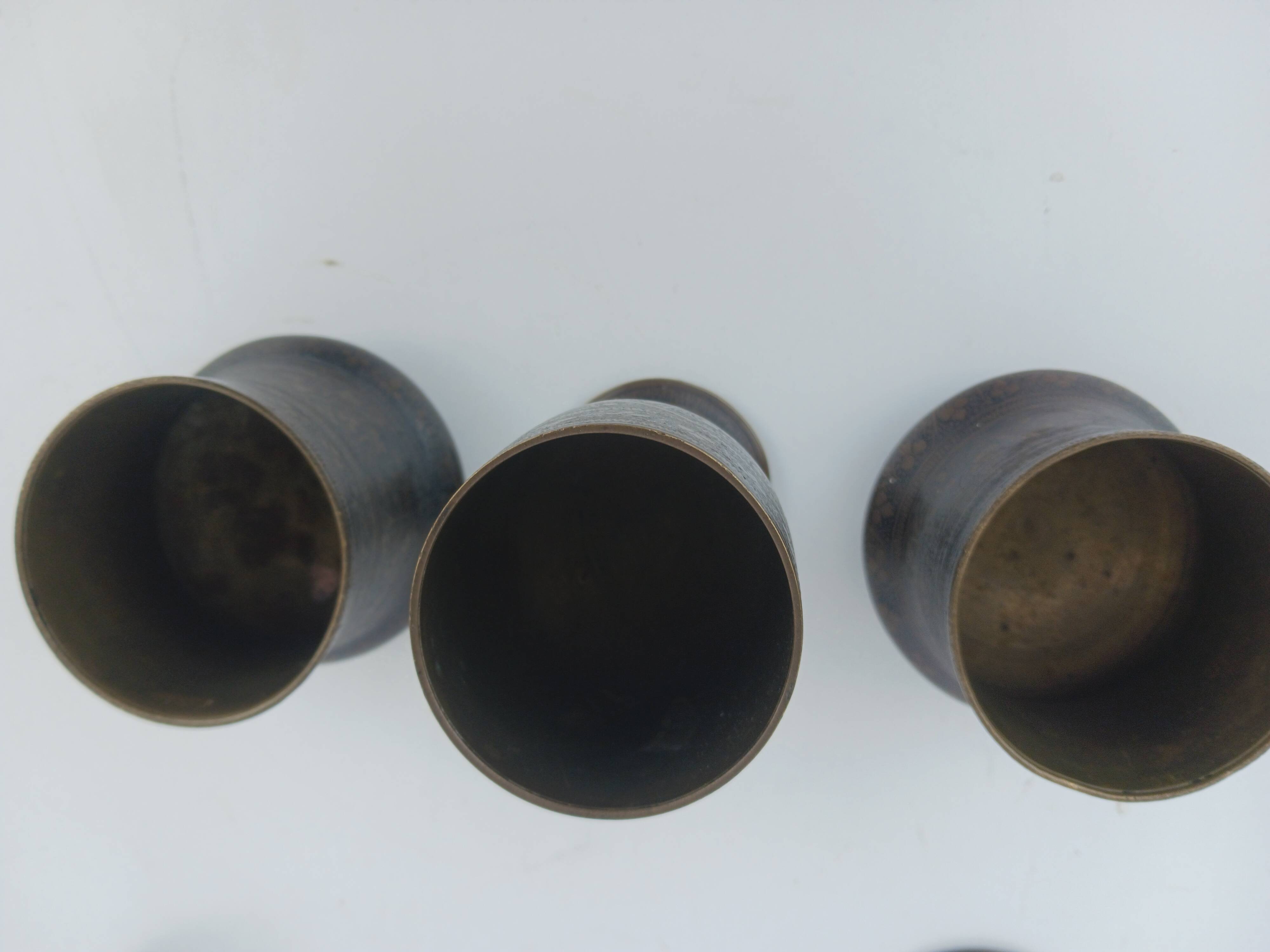 Bronze damasked covered pots Kadjar Afghanistan Persian Islamic art