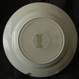 Set of 6 digoin sarreguemines earthenware dinner plates. aude model.