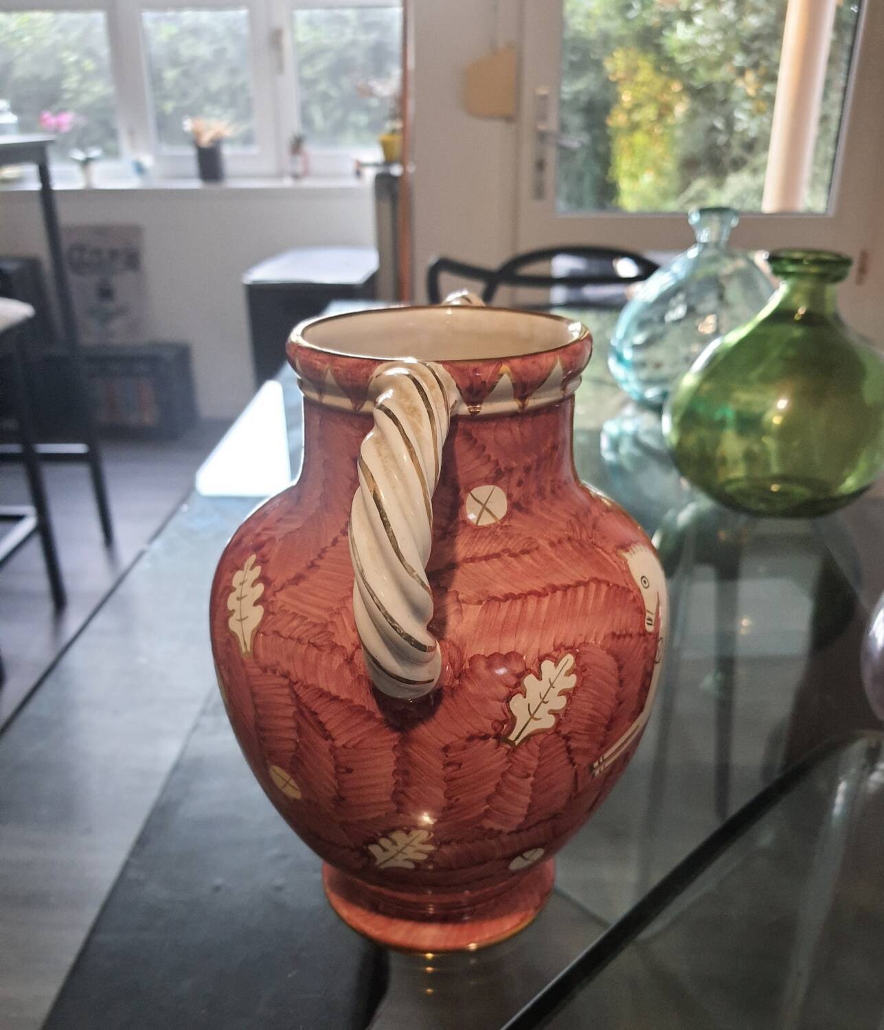 Vintage Italian ceramic handcrafted vase