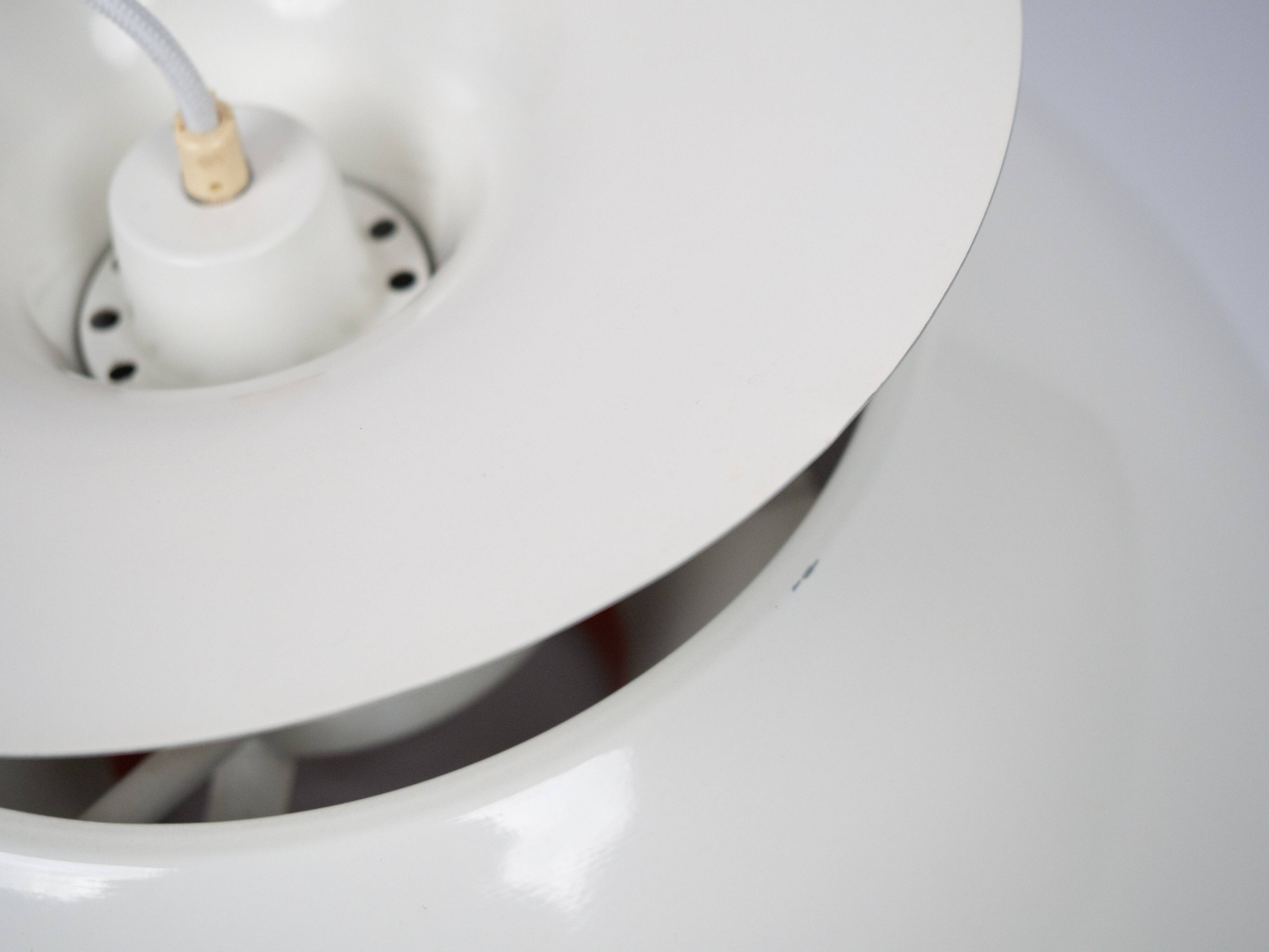 Lampe suspendue vintage danoise Jutlandia par Jorgen Hoj, Holmegaard, années 1970