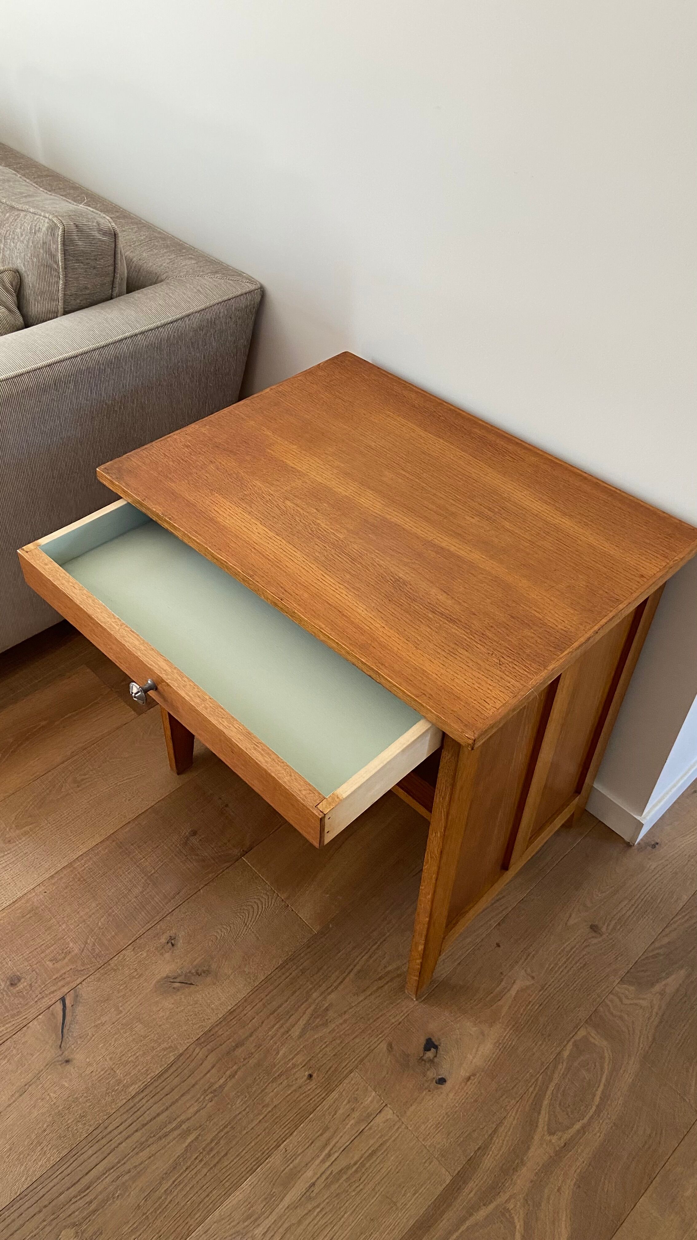 1950s vintage children's desk in light oak