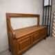 Oak bench with storage