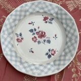 6 Antique earthenware dessert plates, matching patterns