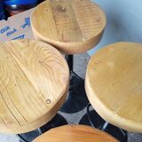 6 high bar stools wood and metal
