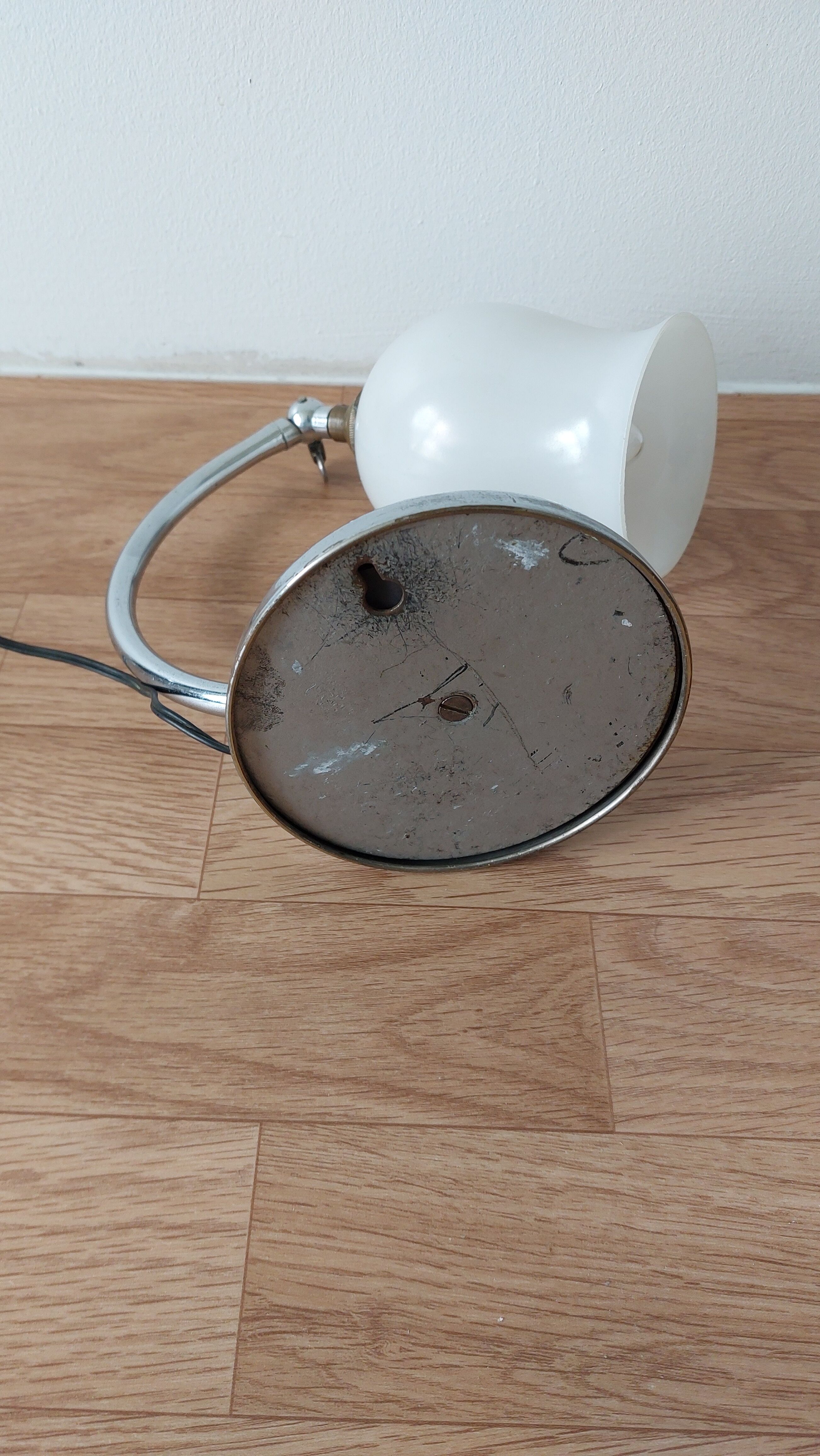 Art Deco chrome ball lamp.