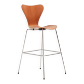 Tabouret de bar Series 7 3187 en bois par Arne Jacobsen pour Fritz Hansen