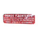 Piano enamelled sign "Bontemps"