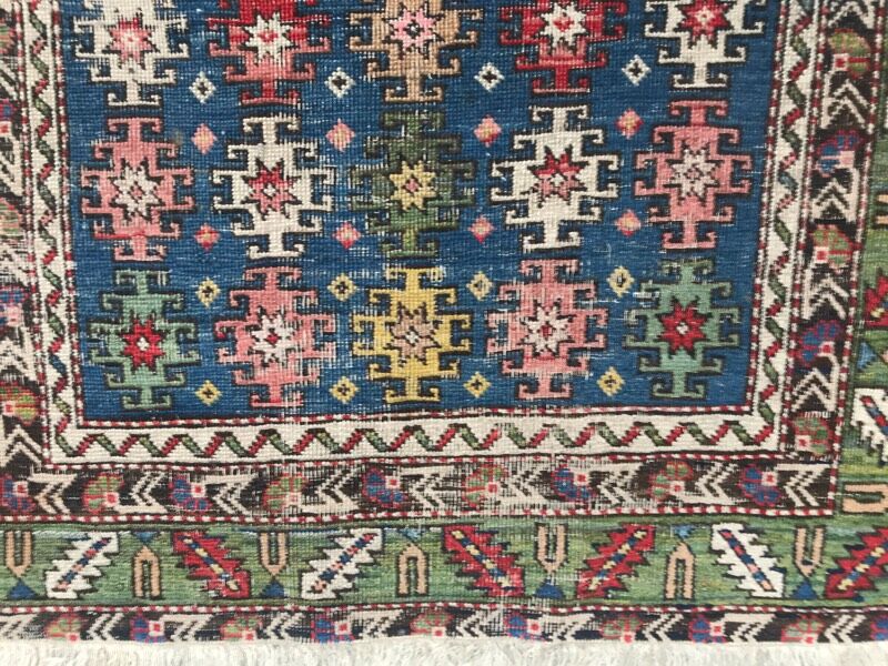 Old Handmade Caucasian rug - 79x119 cm