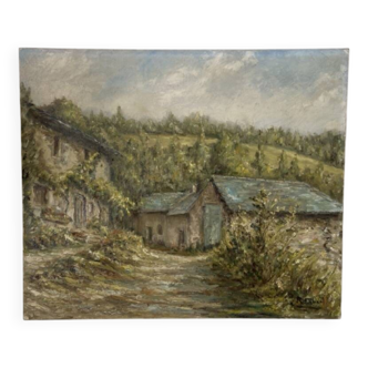 Oil painting canvas r. cabrol