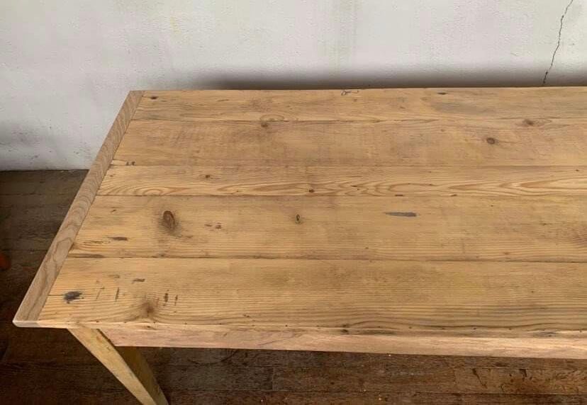 Farm table bistro bar light wood foot fuseau