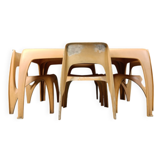 Service de table allemand par Preben Fabricius pour Interplast, années 1970