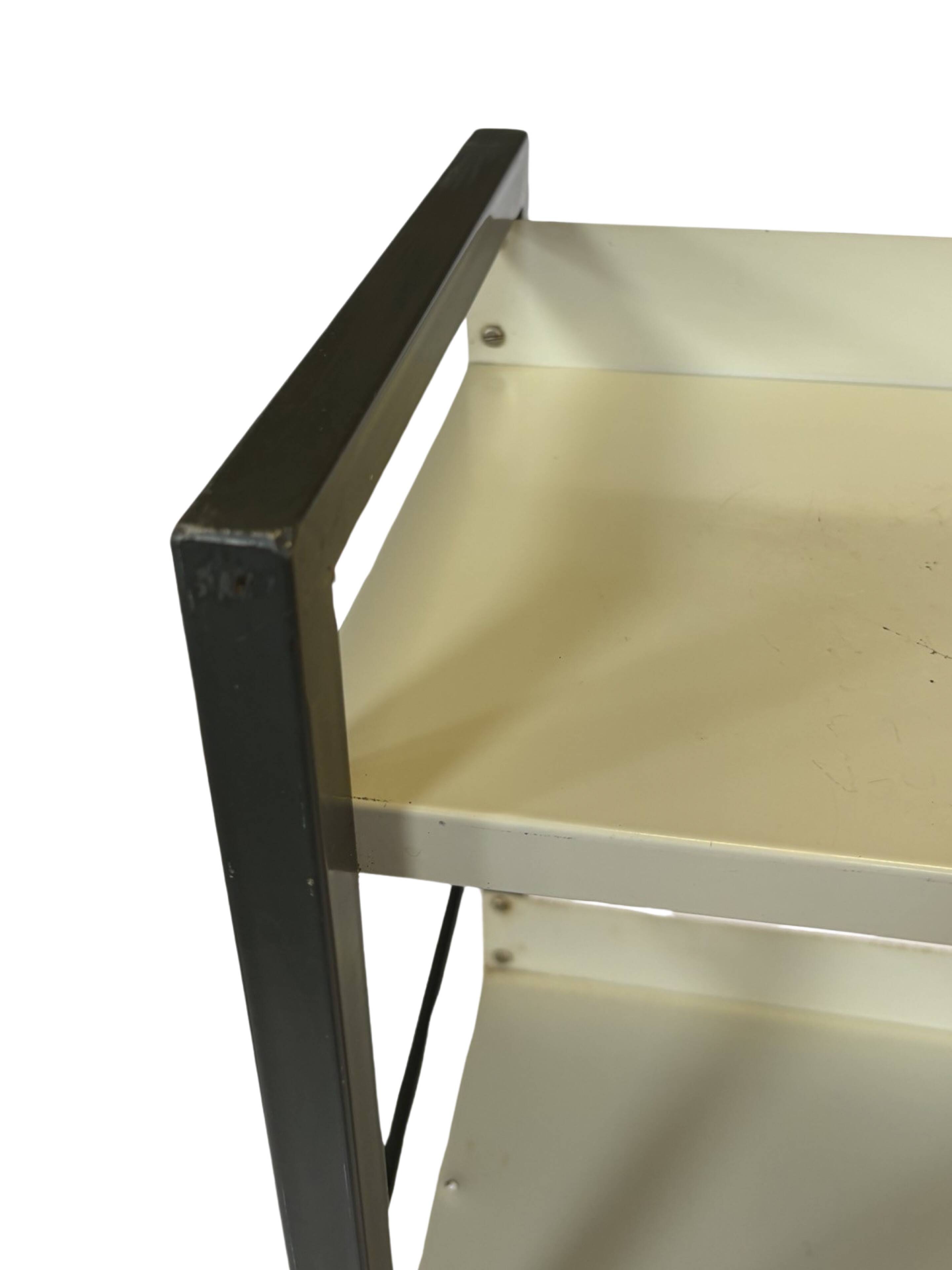 Free stanting Tomado shelving unit in metal and gray - 1960s Dutch Design