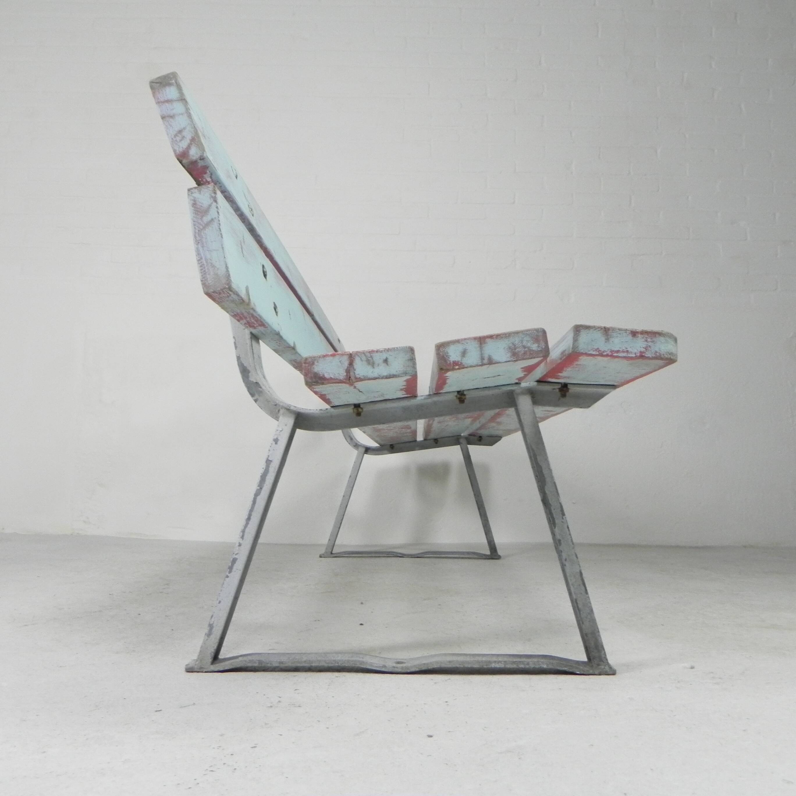 Tough, industrial sofa, 2 meters long, 1960s