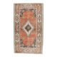 Turkish Vintage Handmade Wool Orange Rug 126x201