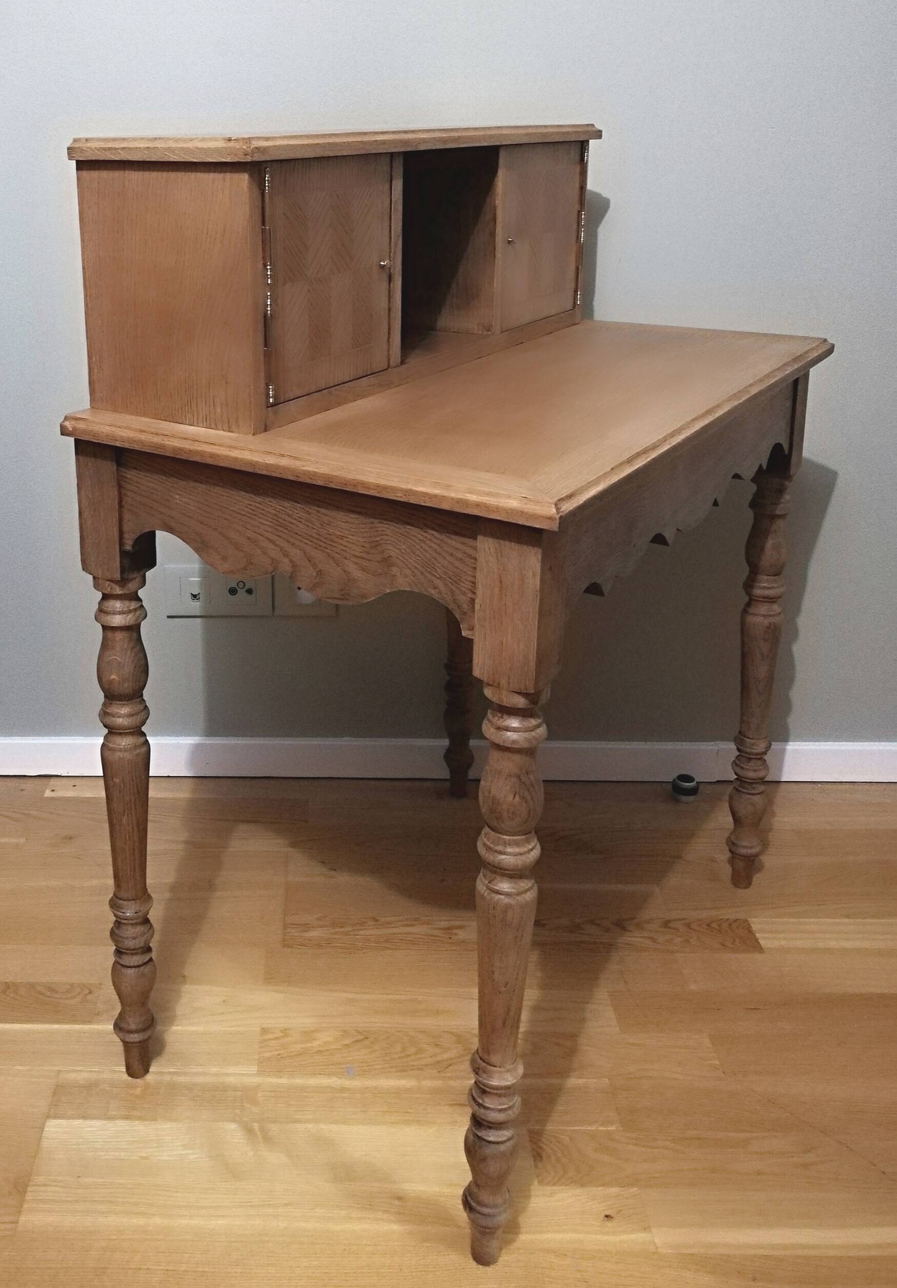 Oak secretary desk or tiered desk