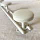 Vintage metal coat rack with 3 hooks
