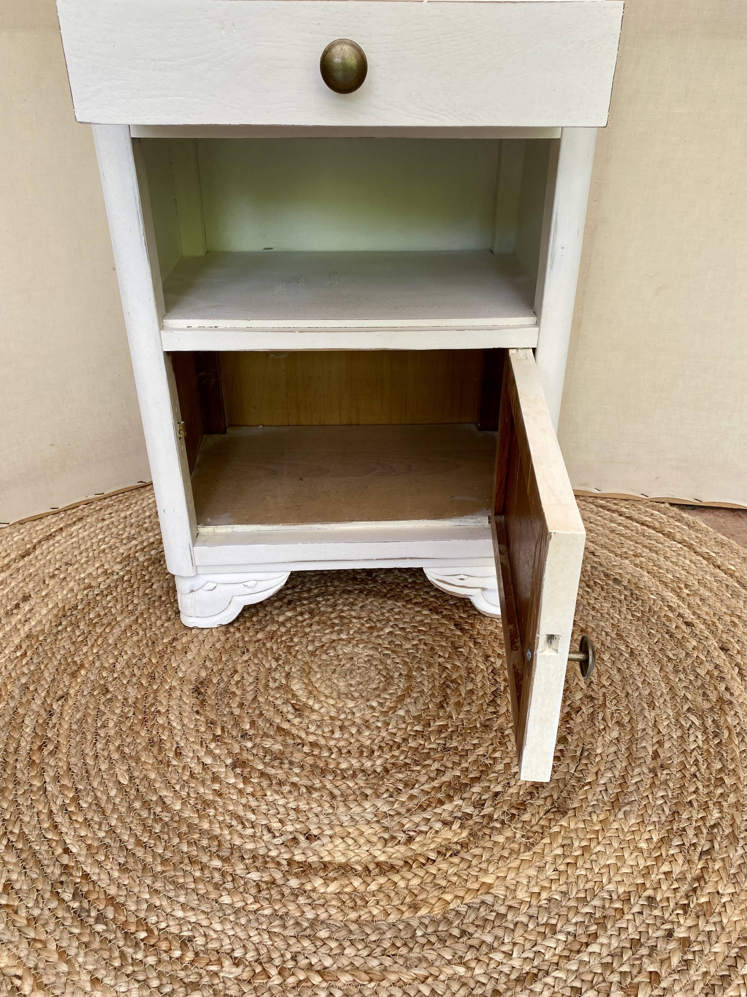 Wood and marble bedside table, 1940