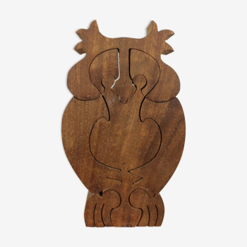 Wooden puzzle owl or owl for children