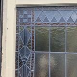 20th century Art Deco stained glass panel