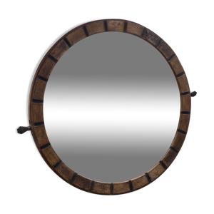 Miroir rond biseauté année 50
