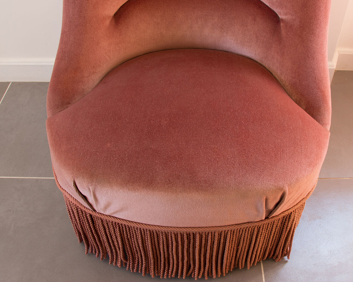 Old toad armchair pink