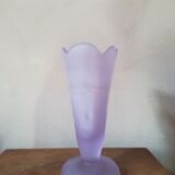 Vase cone in polished glass