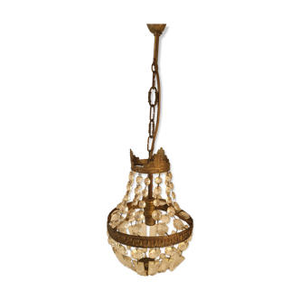 Chandelier suspension montgolfiere with tassels