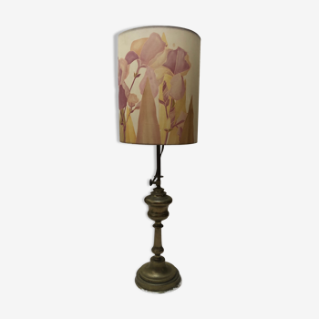 Table lamp brass lampshade Annie Lionet