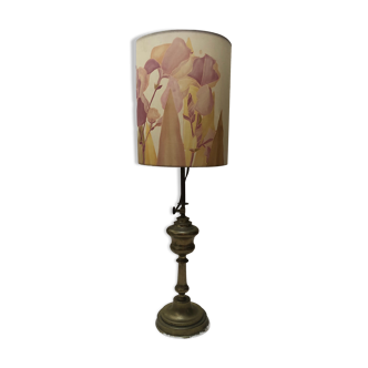 Table lamp brass lampshade Annie Lionet