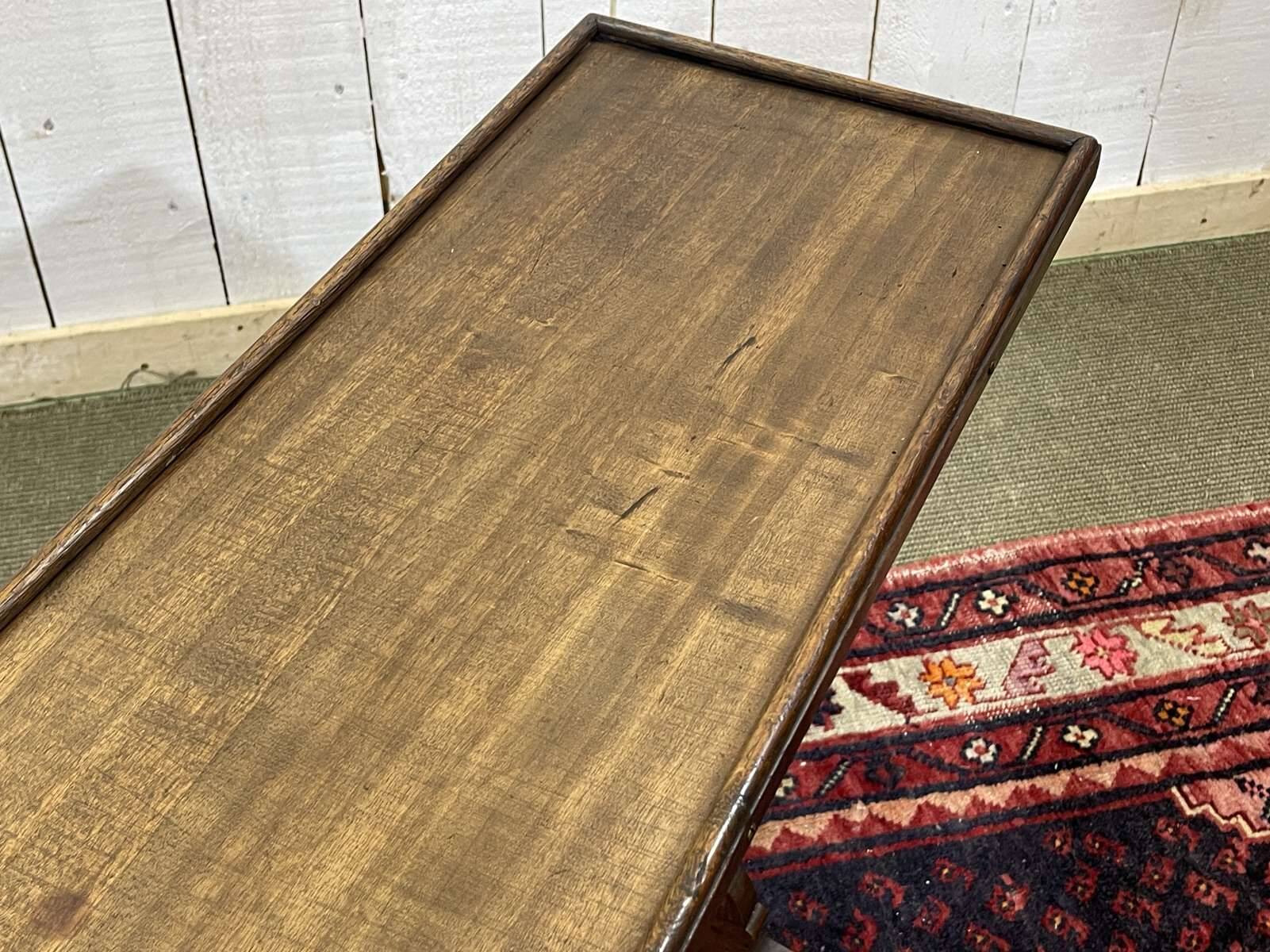 Oak and mahogany side table from the 1930s