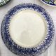 Flat hollow blue speckled Italian Vintage
