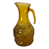Amber glass pitcher 70s