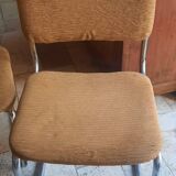 Lot de 4 chaises tubulaire chromé vintage