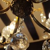 Bronze chandelier with 5-burner tassels