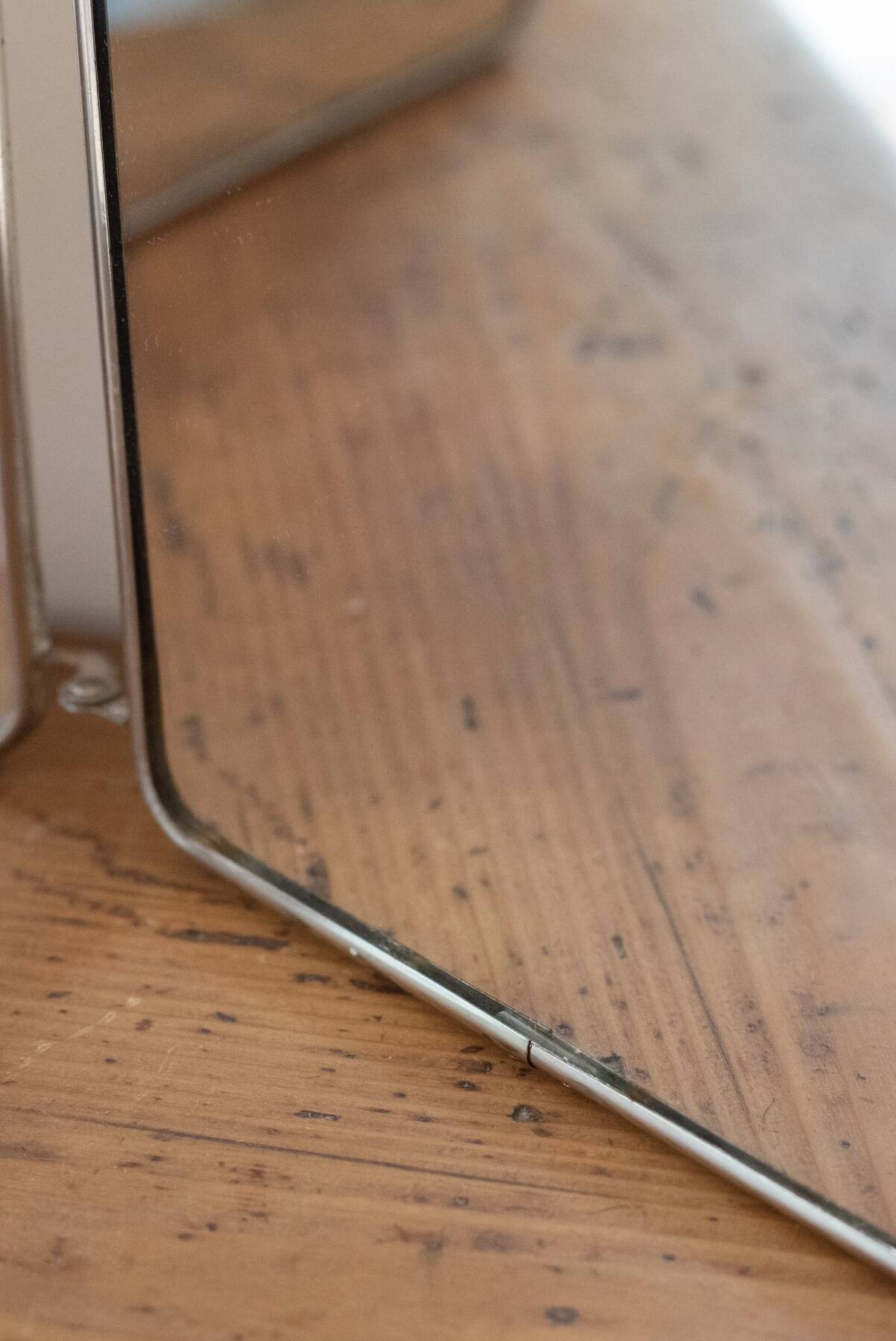 Vintage triptych barber mirror