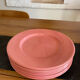 Set of 6 pink plates Moulin des loups