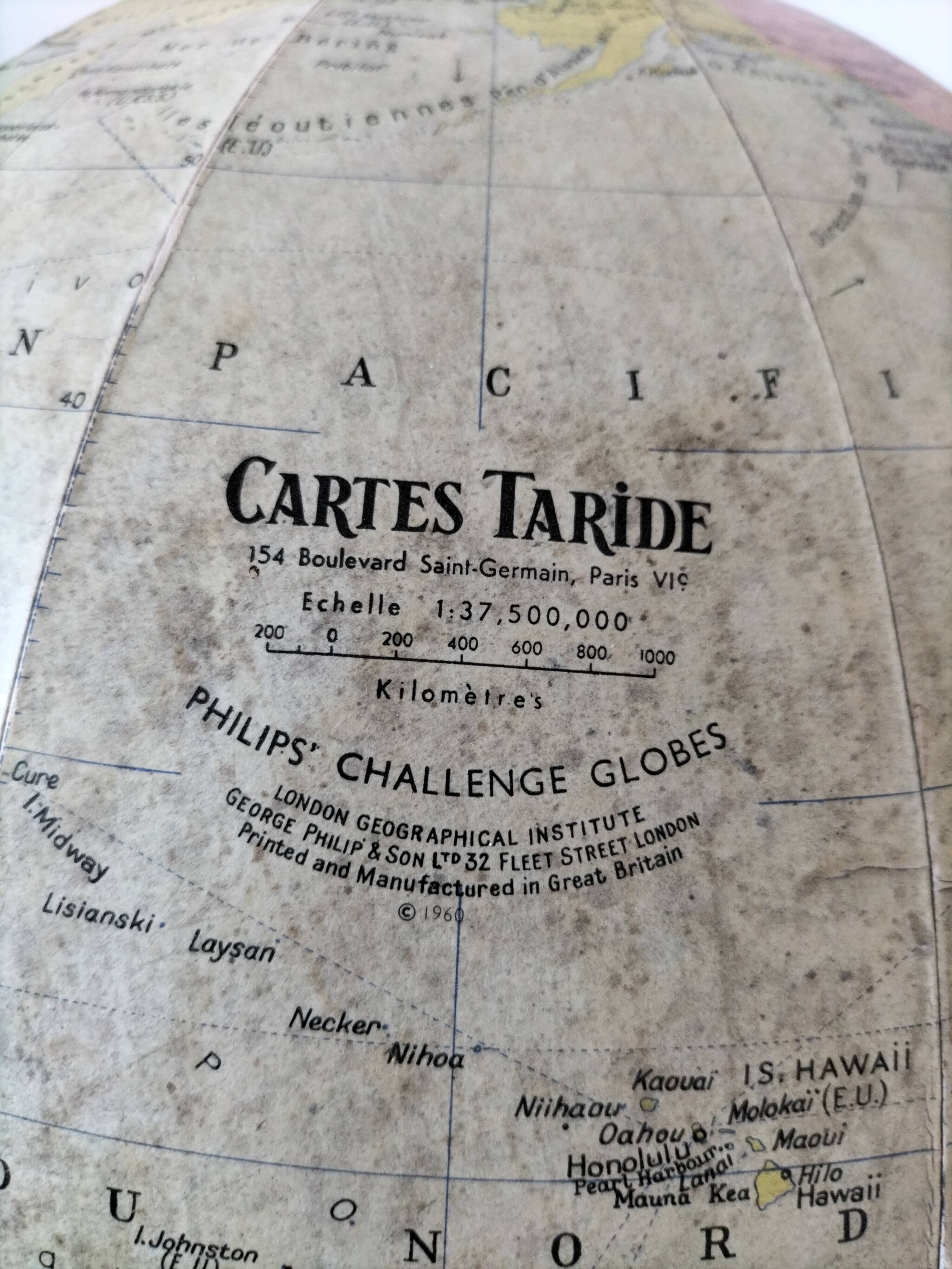 Vintage Globe Taride Maps – 1960