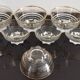 8 glasses of champagne bordered gold and feet star vintage 30'S years