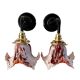 Pair of new electrified art deco wall lamps