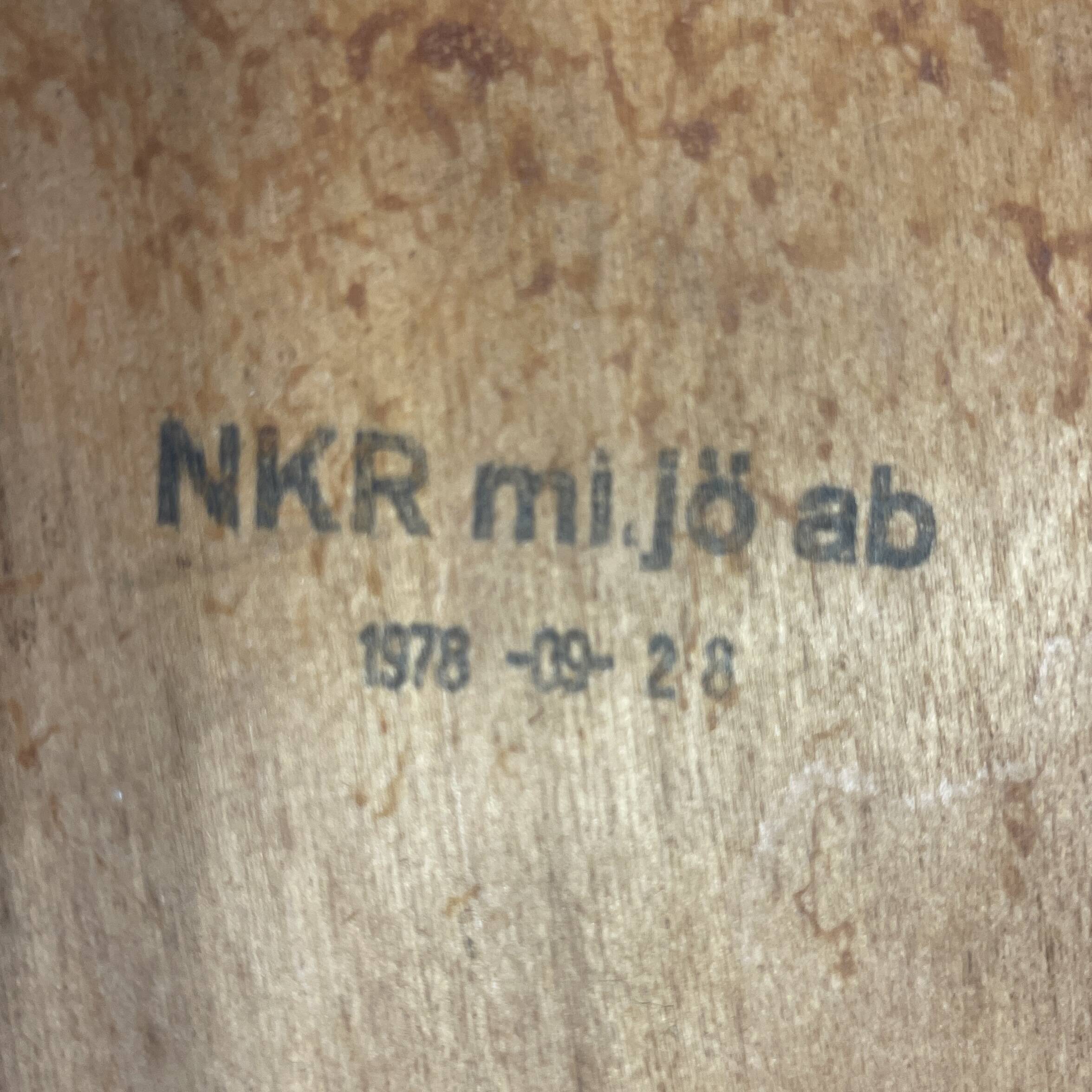 Fauteuil scandinave vintage NKR Suède 1978