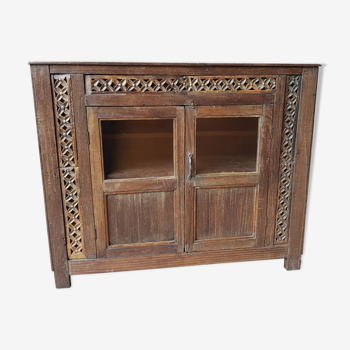 Ancient Burmese teak tribal buffet