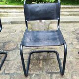 4 Cantilever Mart Stam chairs from the 80s S33 and 1 armchair s34