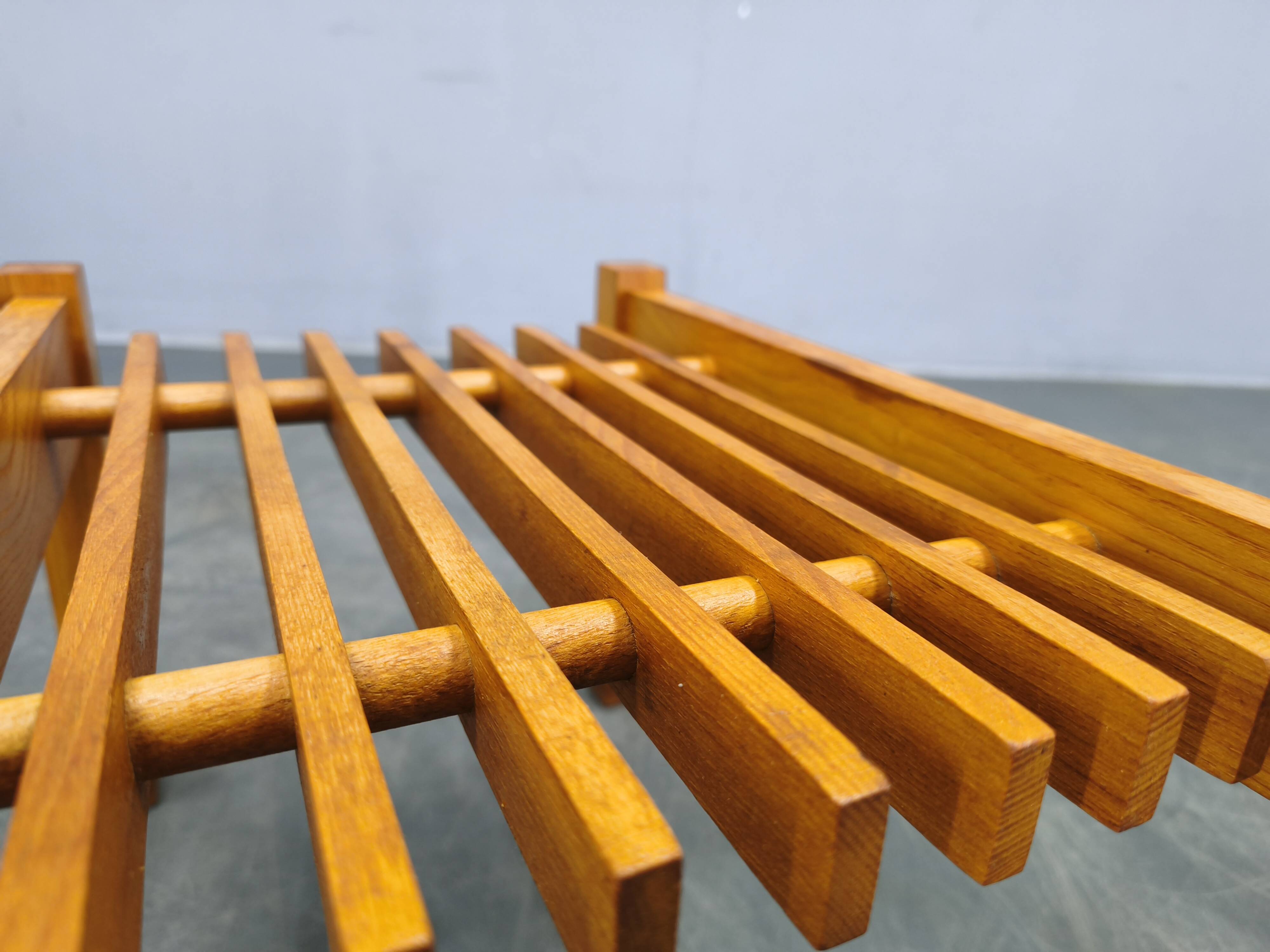 Set of Three Mid-Century Wooden Plant Stands, Czechoslovakia 1970s