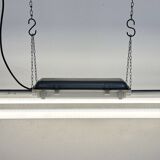 Grey Industrial Hanging Tube Light from Polam Gdansk, 1970s