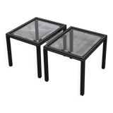 Pair of Pierre Vandel Paris side tables, 1970s