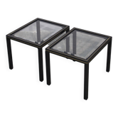 Pair of Pierre Vandel Paris side tables, 1970s
