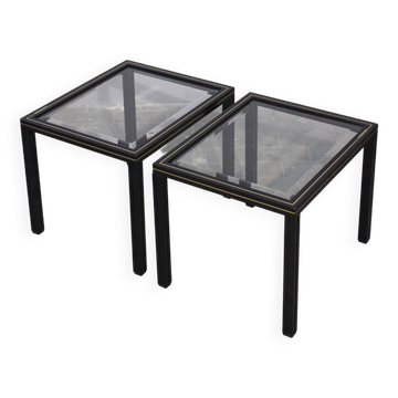 Pair of Pierre Vandel Paris side tables, 1970s