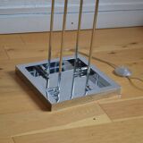 Modernist metal and glass floor lamp